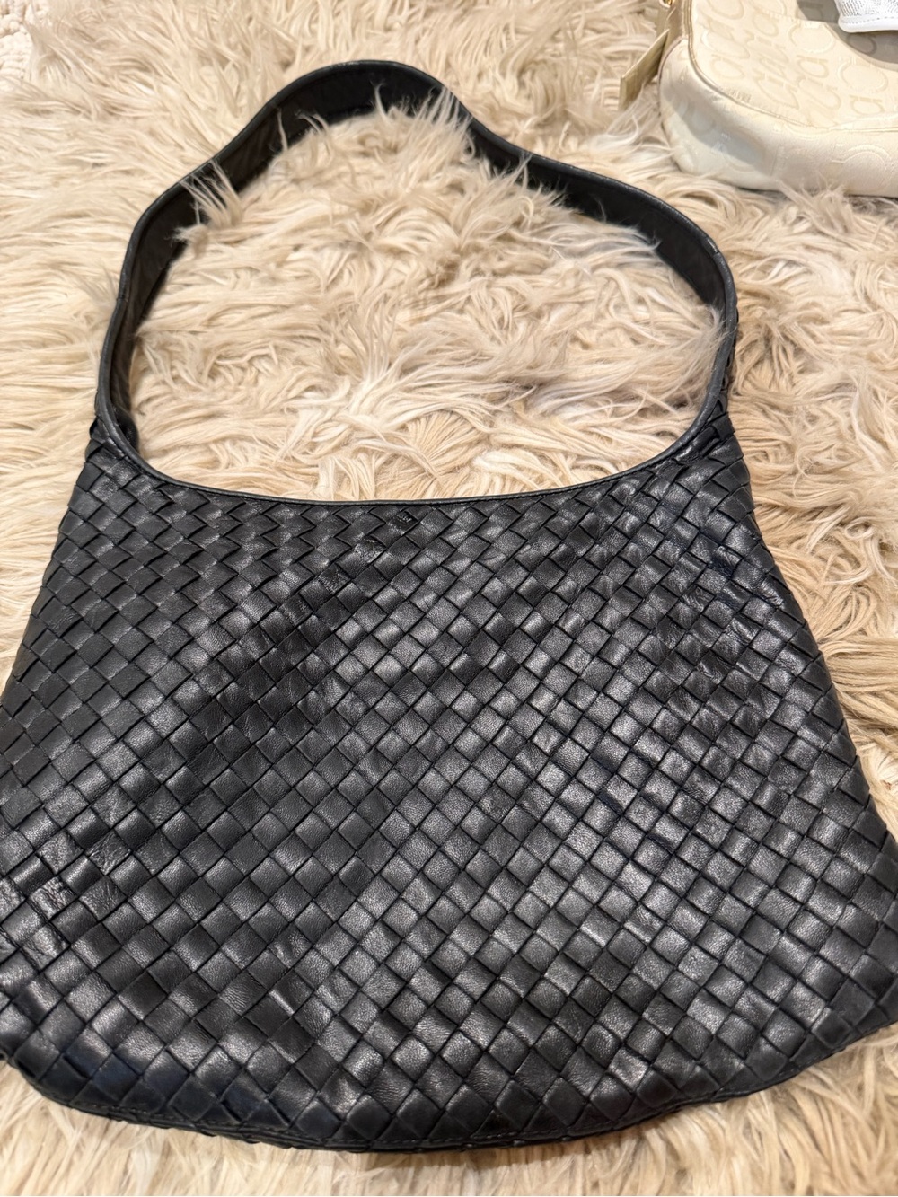 Bottega Veneta Black Intrecciato Leather Shoulder Hobo